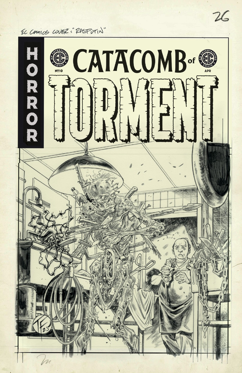 Catacomb Of Torment #10 (Cover D Tom Fowler Black & White Artist Edition Variant)(EC Comics)