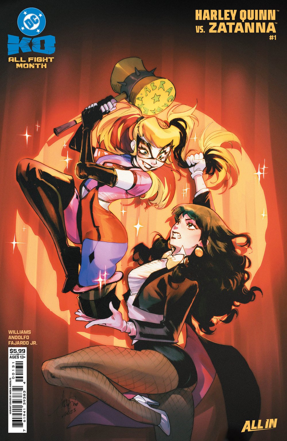 DC K.O. Harley Quinn Vs. Zatanna #1 (One Shot)(Cover D Mirka Andolfo Card Stock Variant)