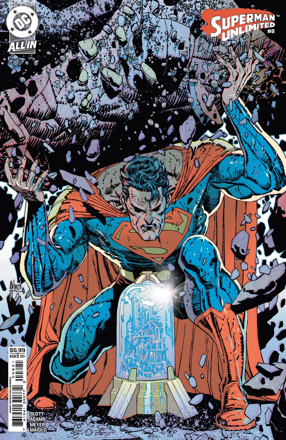 Superman Unlimited #8 (Cover B Guillem March Card Stock Variant)