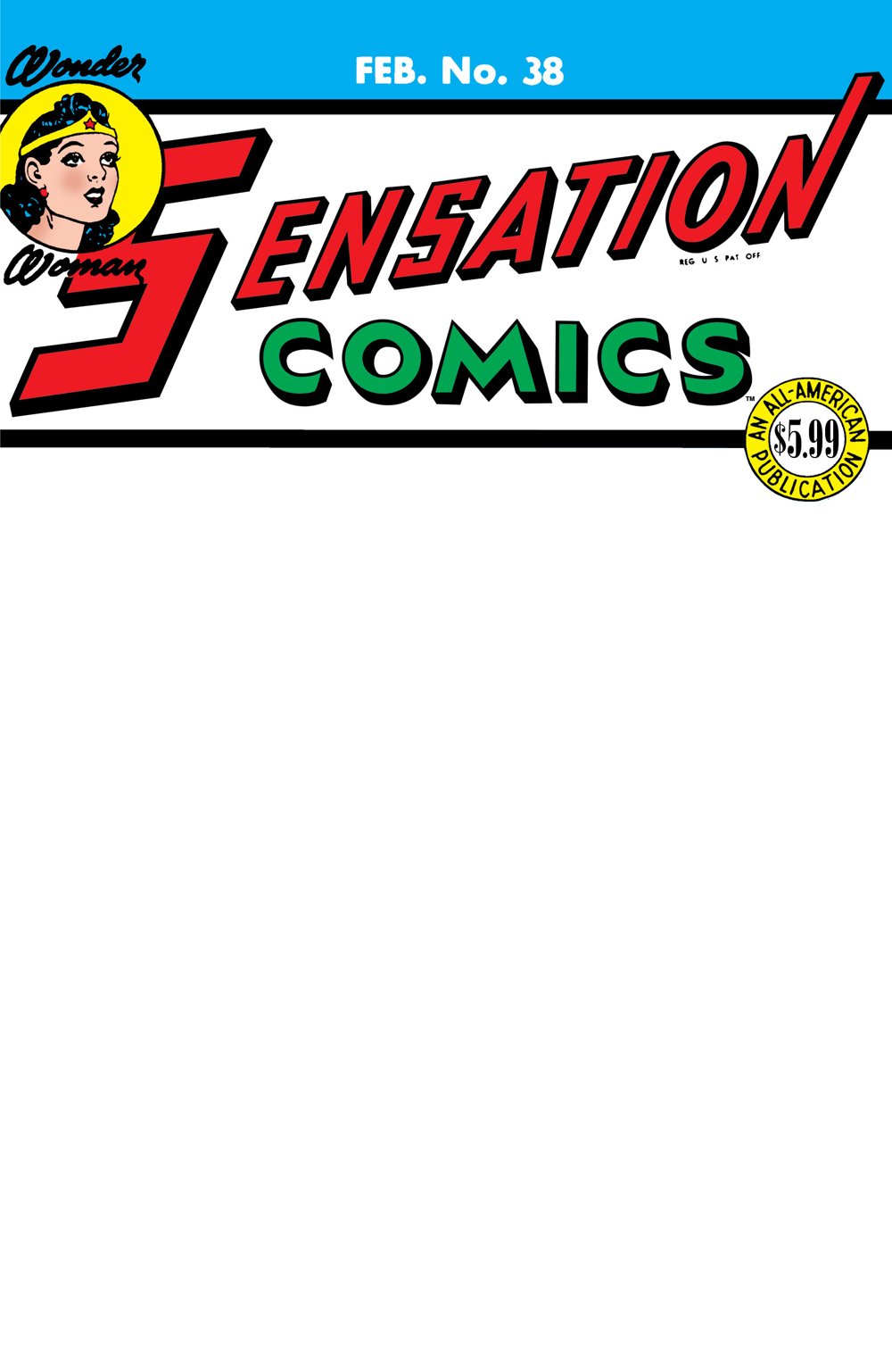 Sensation Comics #38 (Facsimile Edition)(Cover C Blank Variant)