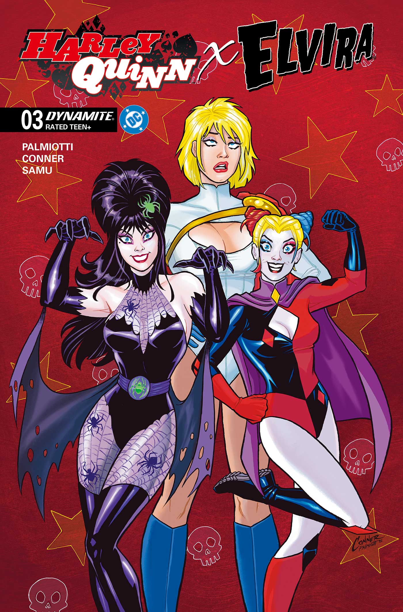 Harley Quinn x Elvira #3 (Cover A Amanda Conner Red Variant)