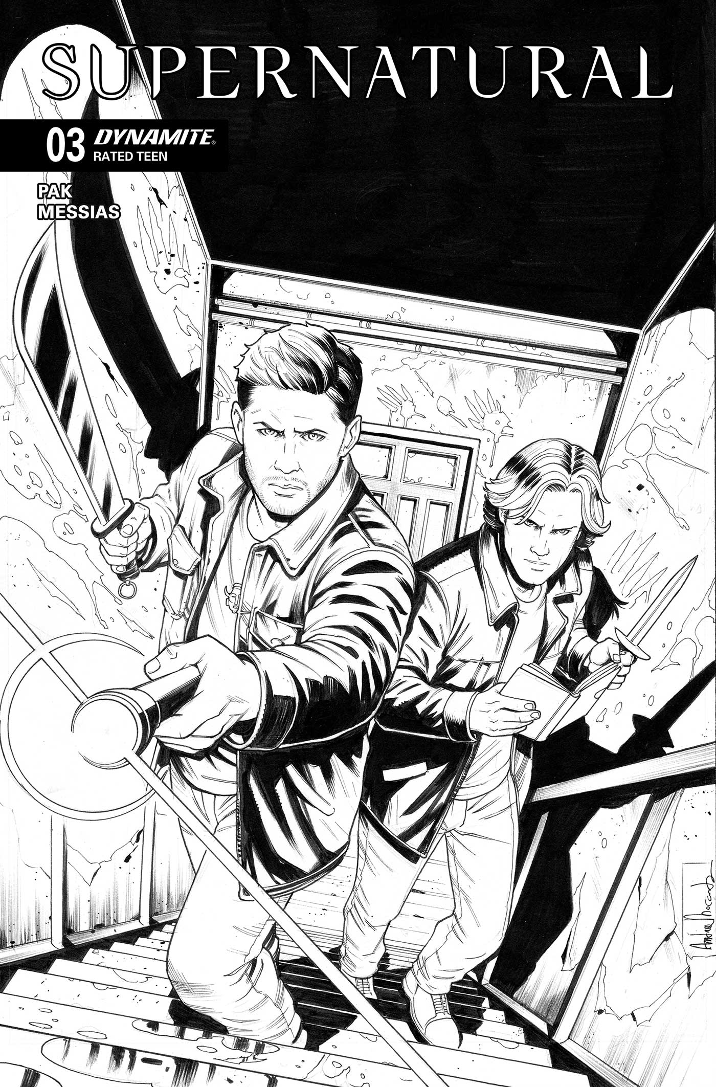 Supernatural #3 (Cover F Andrea Broccardo Line Art Variant)