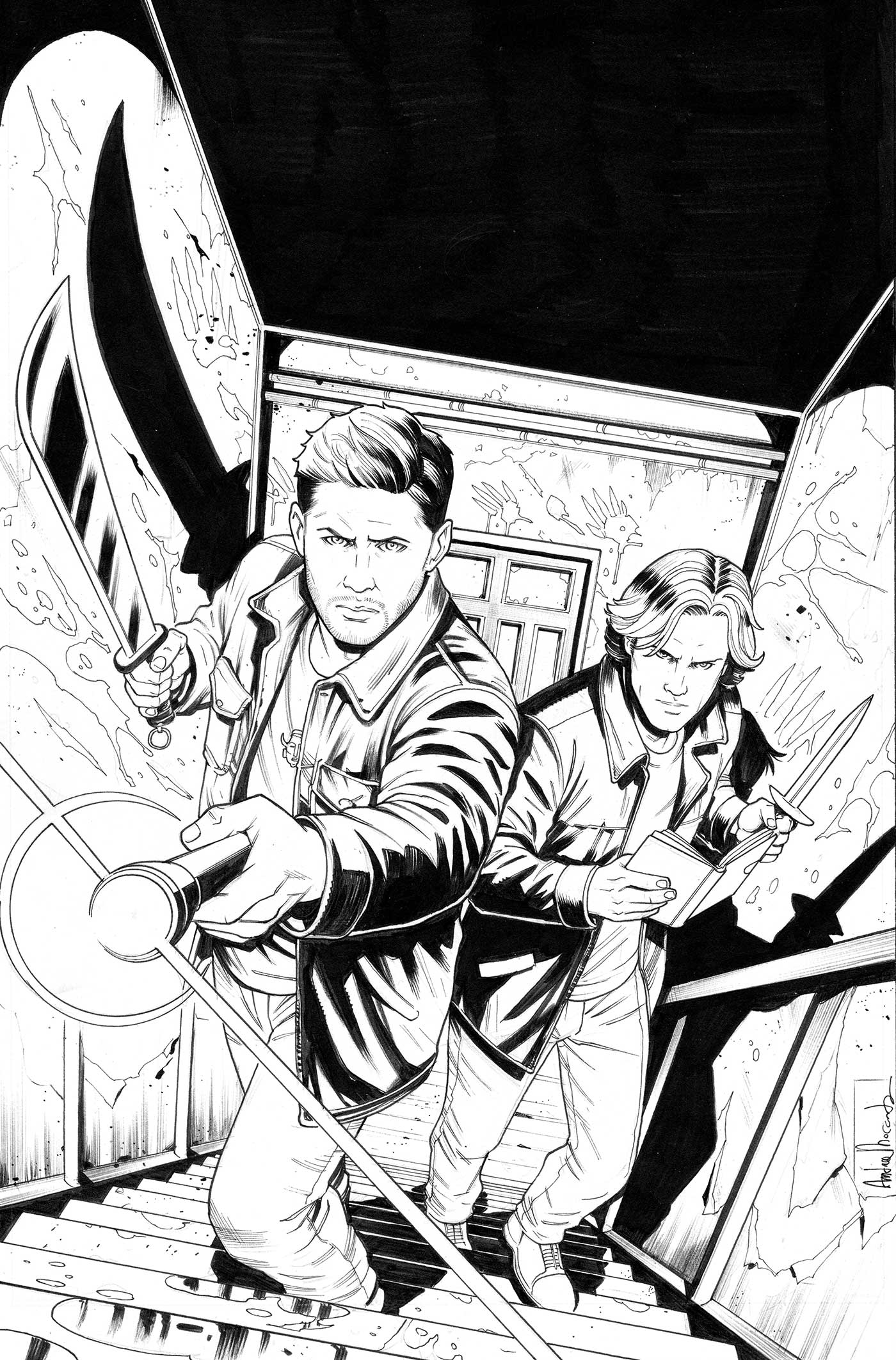 Supernatural #3 (Cover H Eder Messias Line Art Full Art Variant)