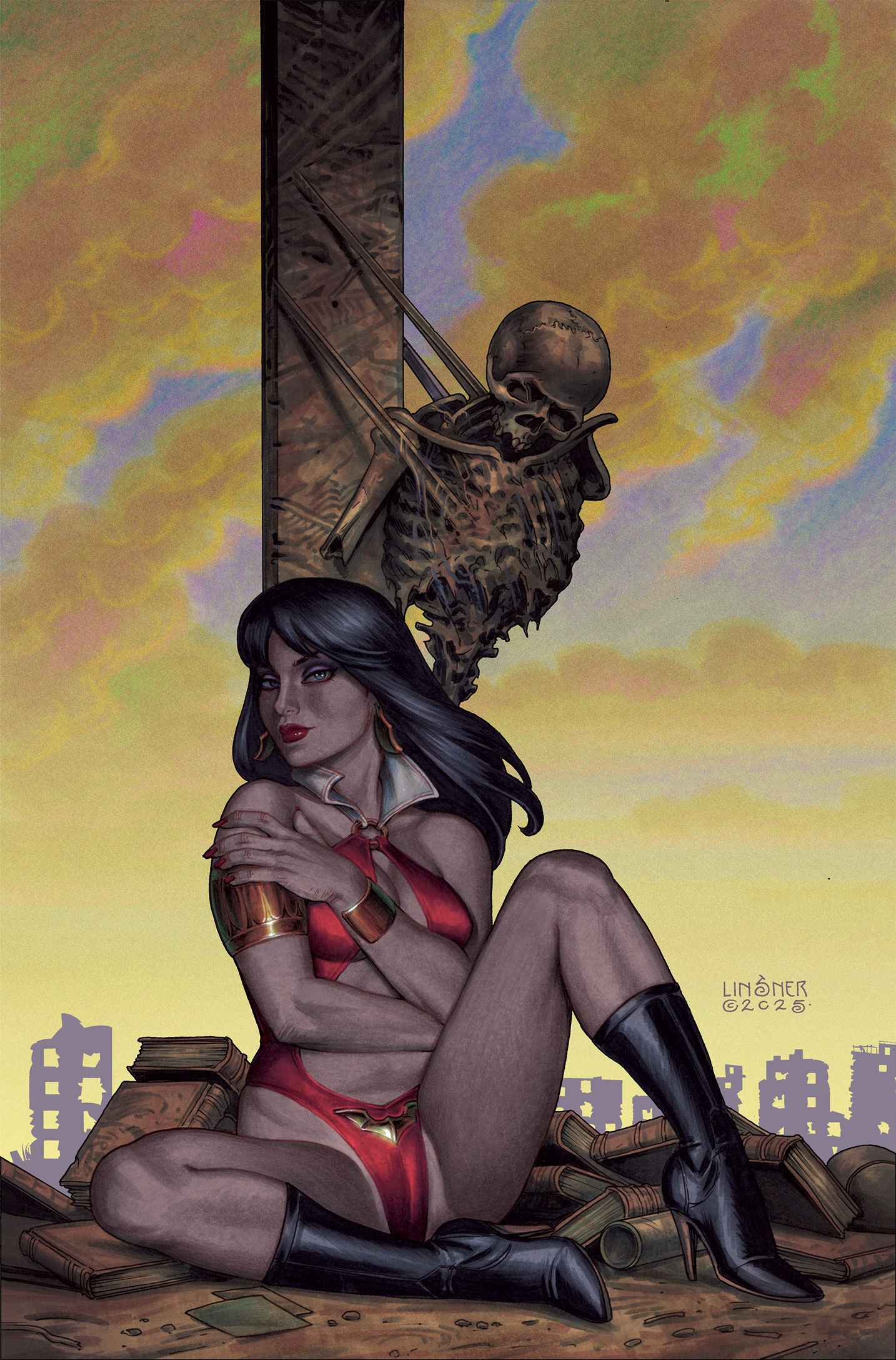 Vampirella Armageddon #6 (Cover G Joseph Michael Linsner Full Art Variant)