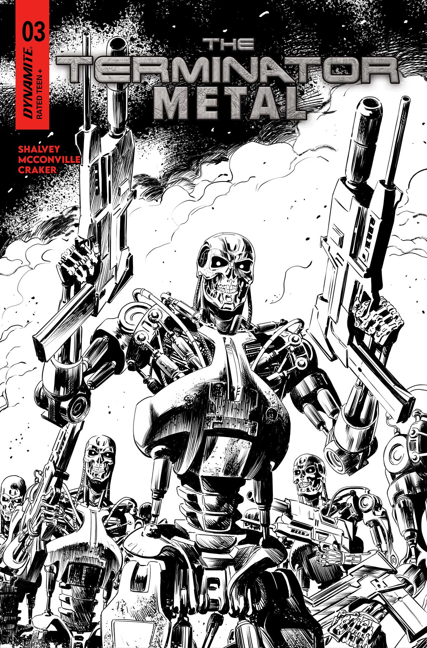 Terminator Metal #3 (Cover J Paolo Antiga Line Art Variant)