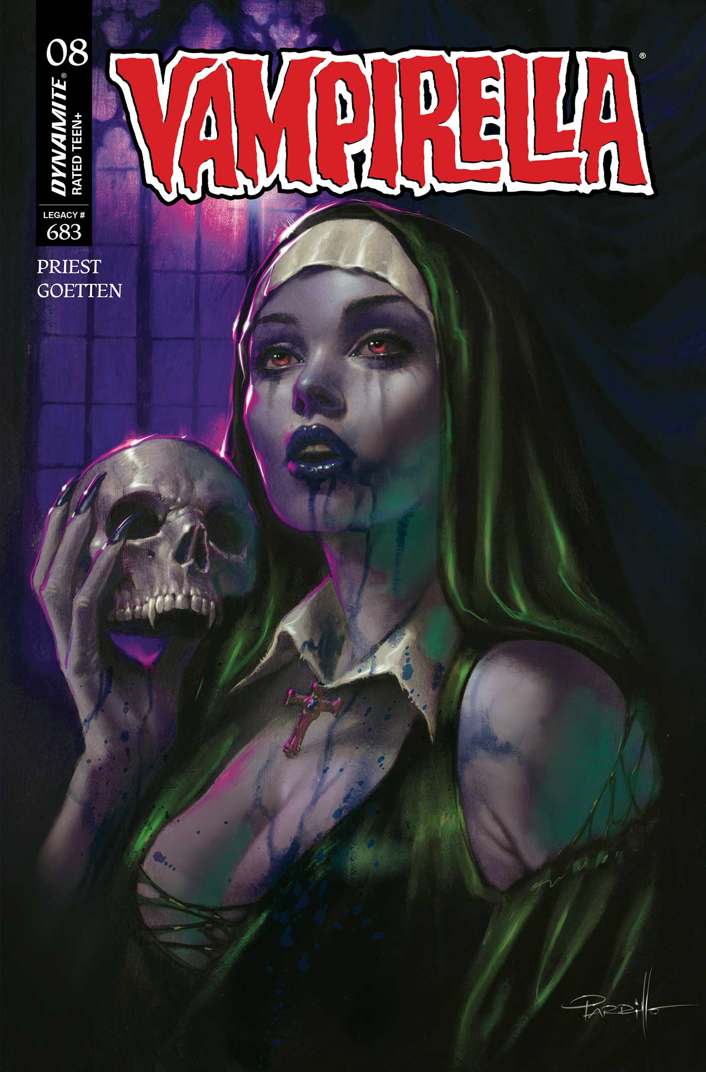 Vampirella Volume 7 #8 (Cover N Lucio Parrillo Ultraviolet Variant)
