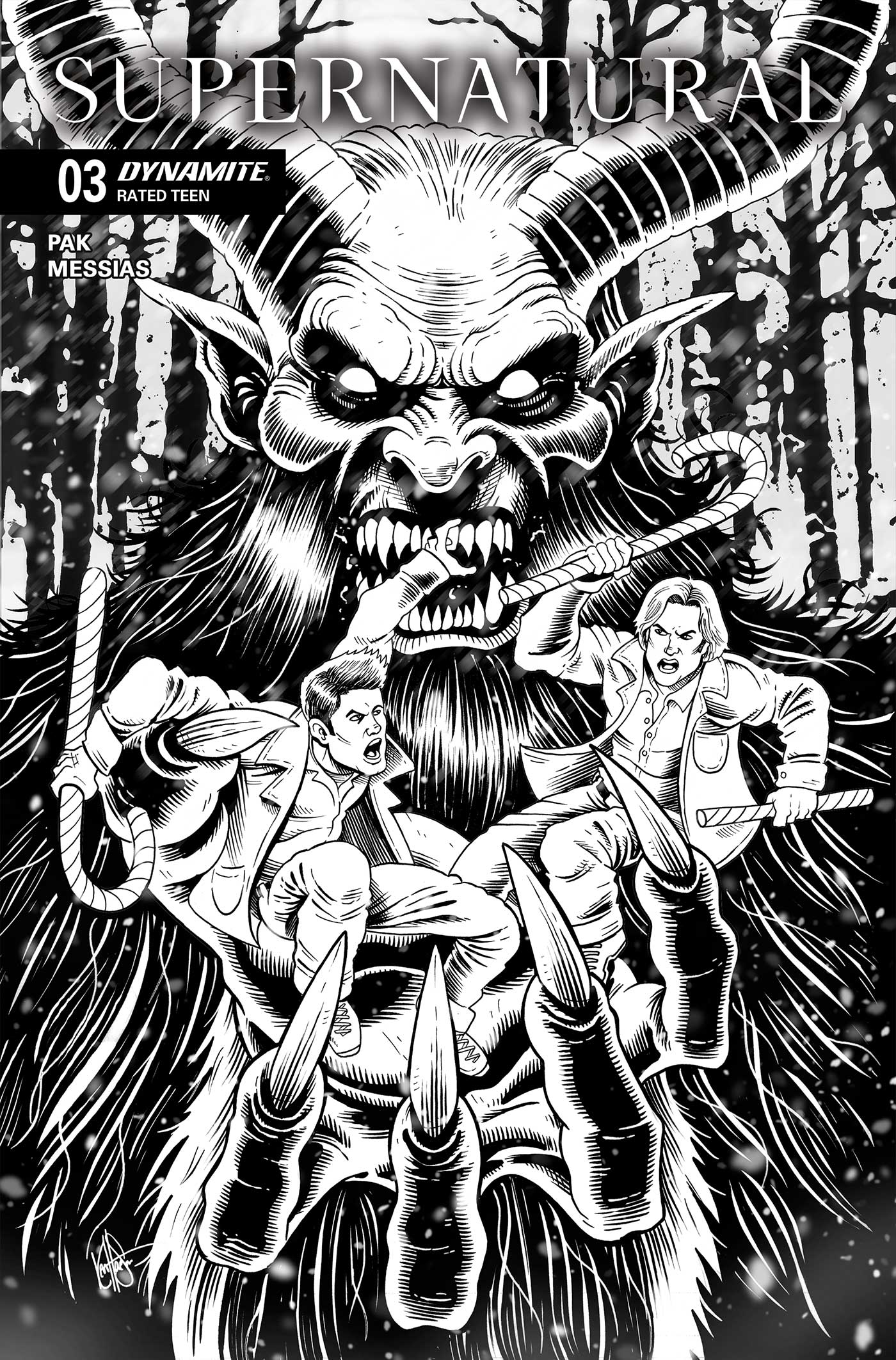 Supernatural #3 (Cover L Ken Haeser Line Art Variant)