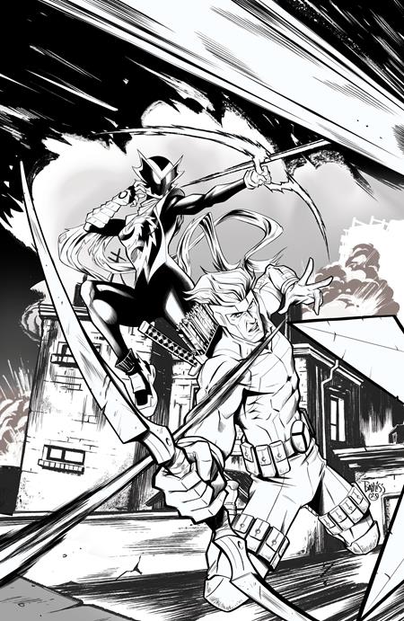Inferno Girl Red Book Two #1 (Of 3)(Cover E Daniel Bayliss Youngblood Team-Up Black & White Full Art Variant)