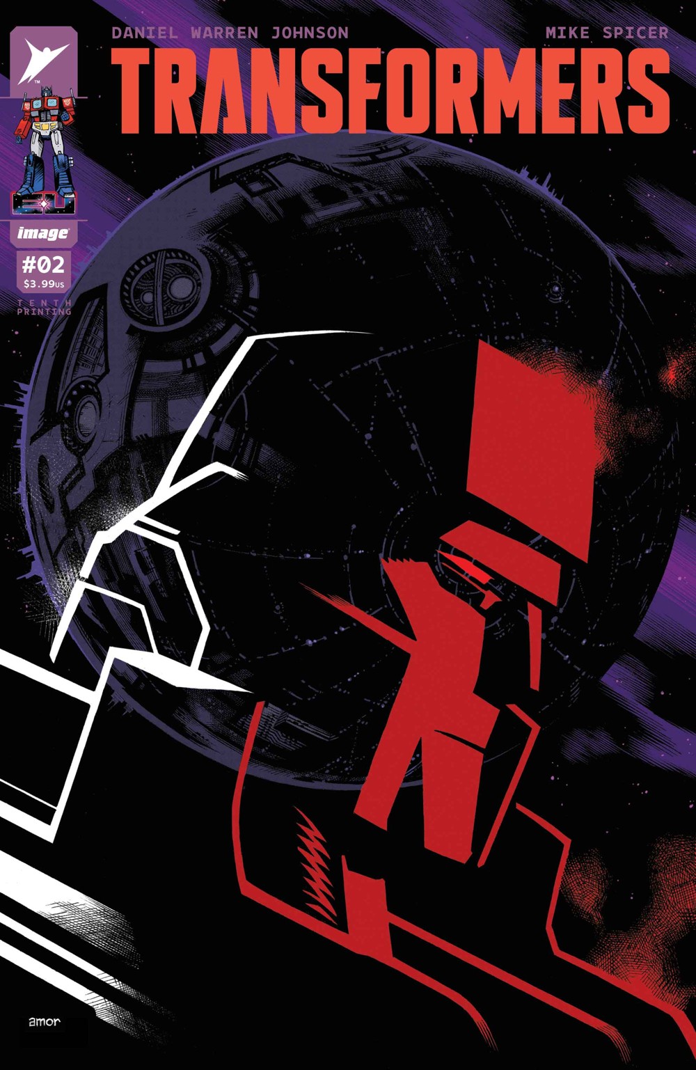 Transformers #2 (10th Printing Cover E John Amor)