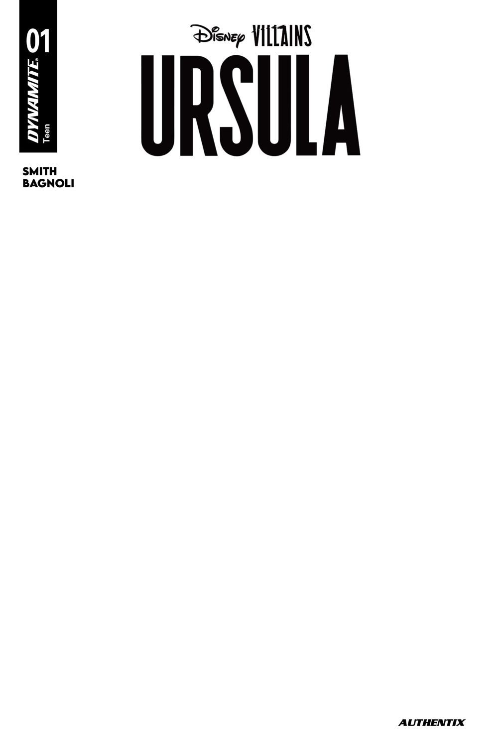 Disney Villains Ursula #1 (Cover F Blank Authentix Variant)