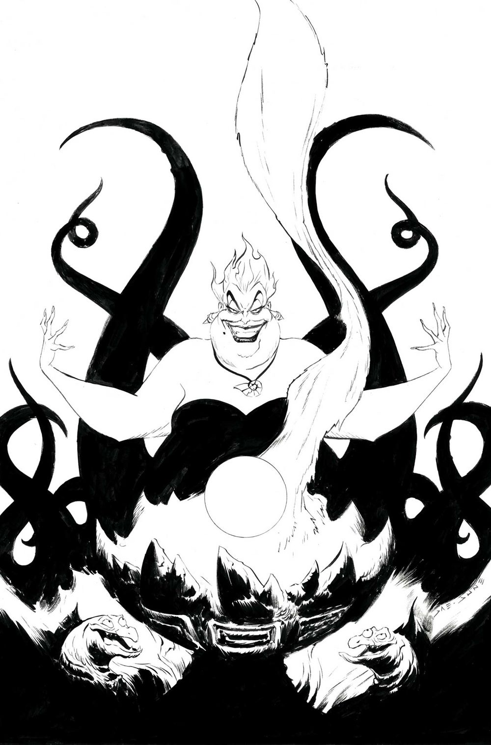 Disney Villains Ursula #1 (Cover P Jae Lee Line Art Full Art Variant)