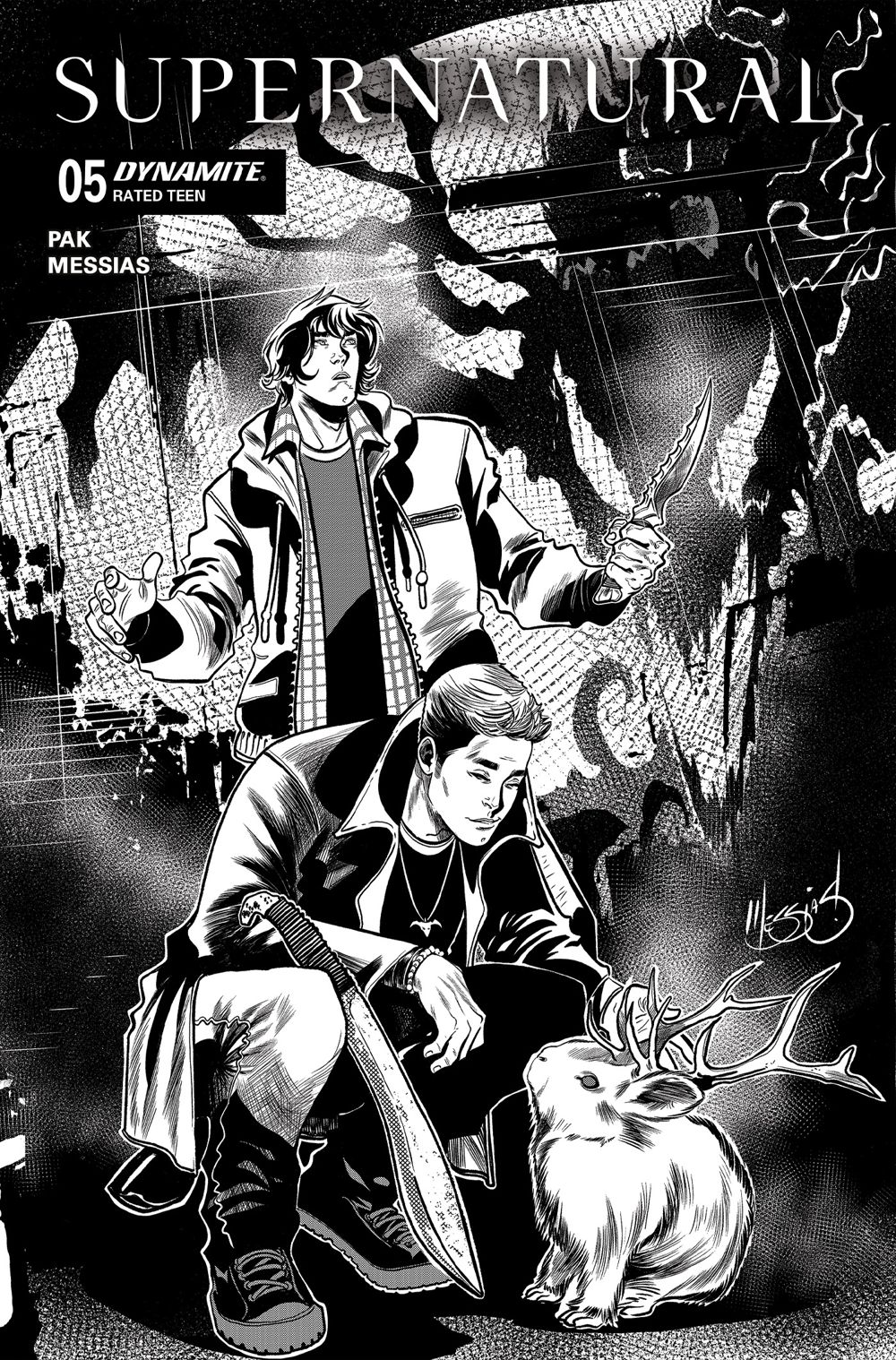 Supernatural #5 (Cover K Eder Messias Line Art Variant)