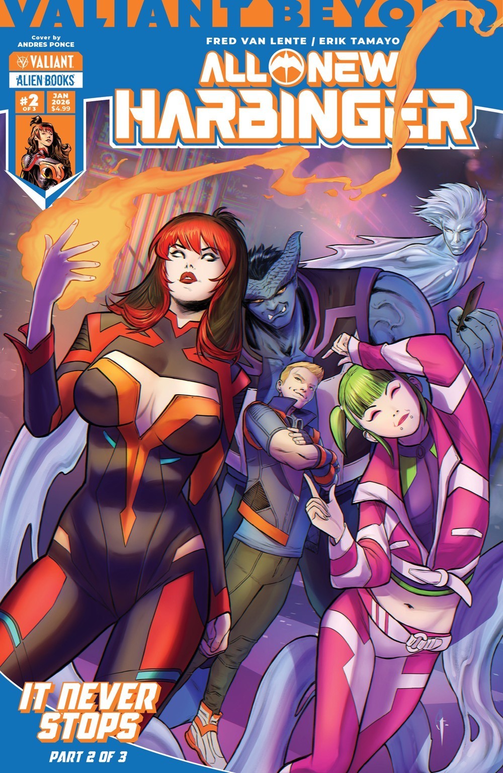 Valiant Beyond All-New Harbinger #5 (It Never Stops #2)(Cover A Andres Ponce)