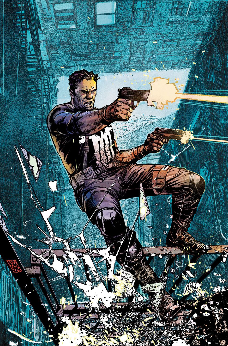 Punisher #1 (2nd Printing Cover C John Tyler Christopher Negative Space Full Art Variant)