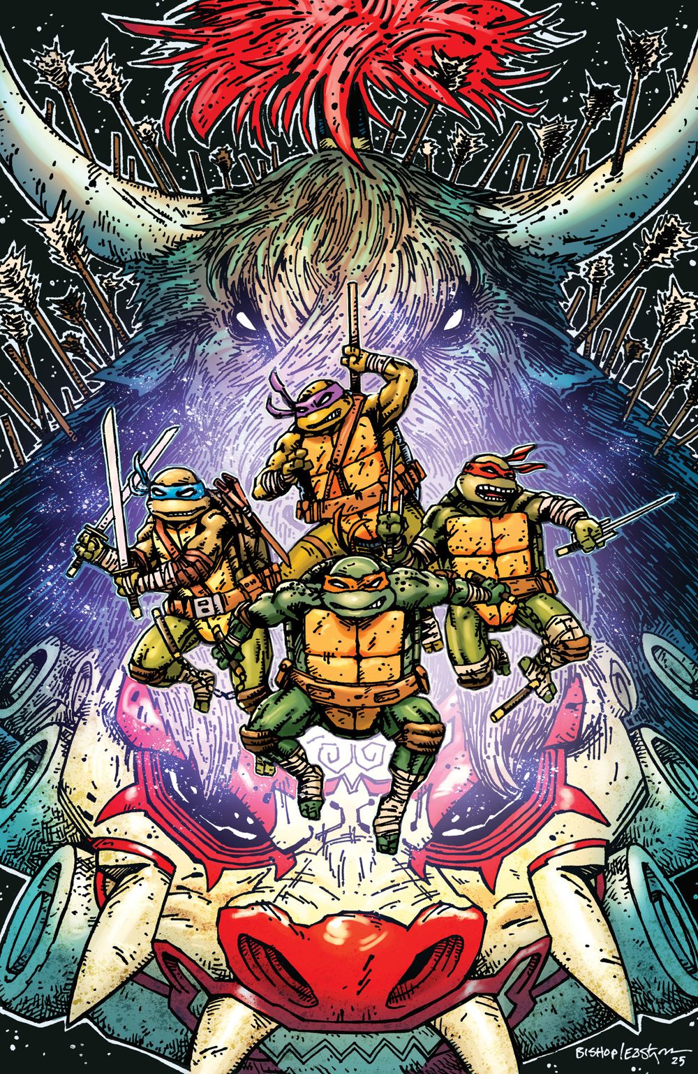 Teenage Mutant Ninja Turtles (2024) #13 (Cover G Kevin Eastman & Ben Bishop Full Art Variant)