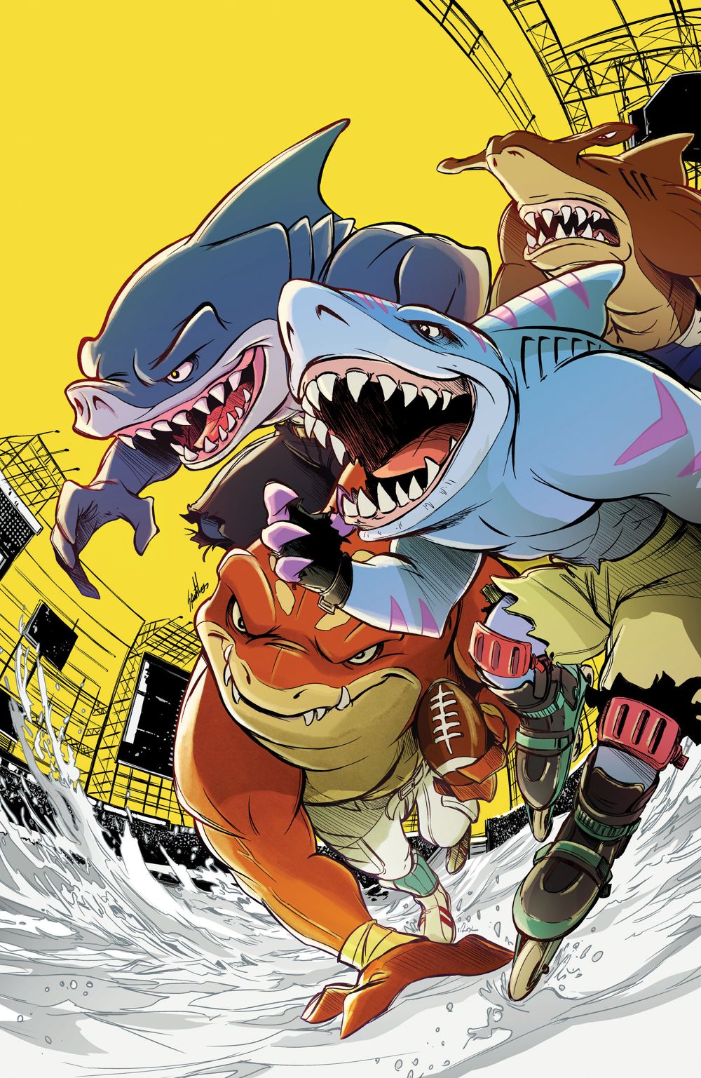 Street Sharks #3 (Cover E Santtos Full Art Variant)