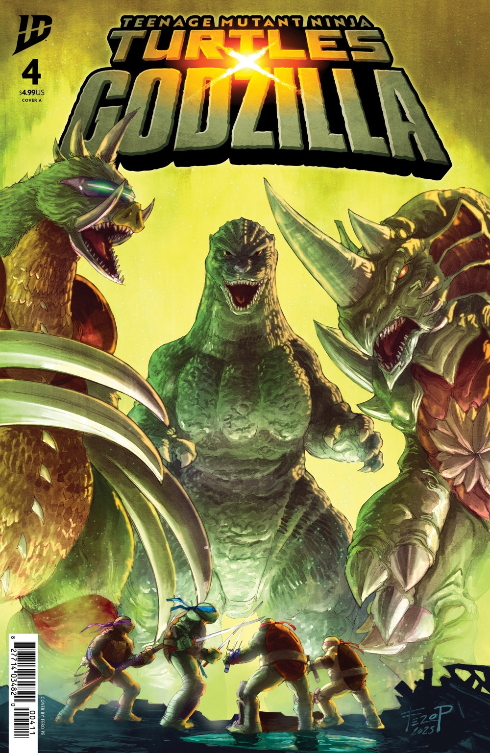 Teenage Mutant Ninja Turtles x Godzilla #4 (Cover A Fero Pe)