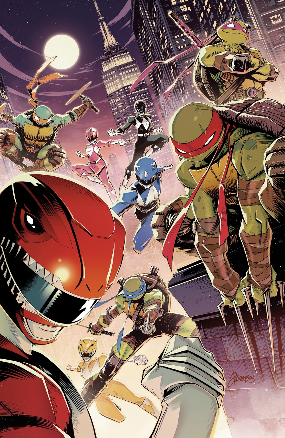 Mighty Morphin Power Rangers/Teenage Mutant Ninja Turtles III #5 (Cover C Alessio Zonno Foil Full Art Variant)