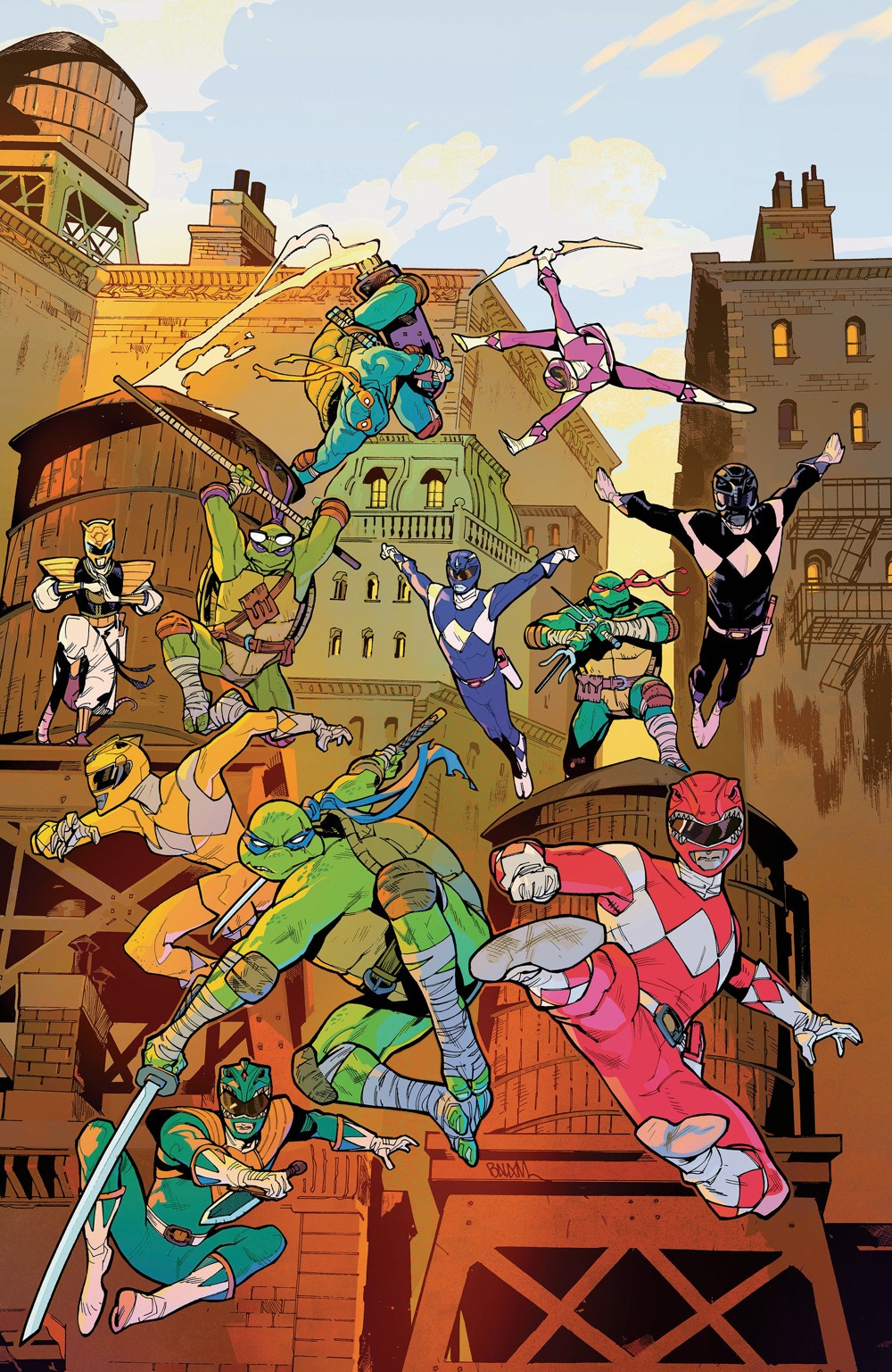 Mighty Morphin Power Rangers/Teenage Mutant Ninja Turtles III #5 (Cover H Enid Balam Foil Full Art Variant)