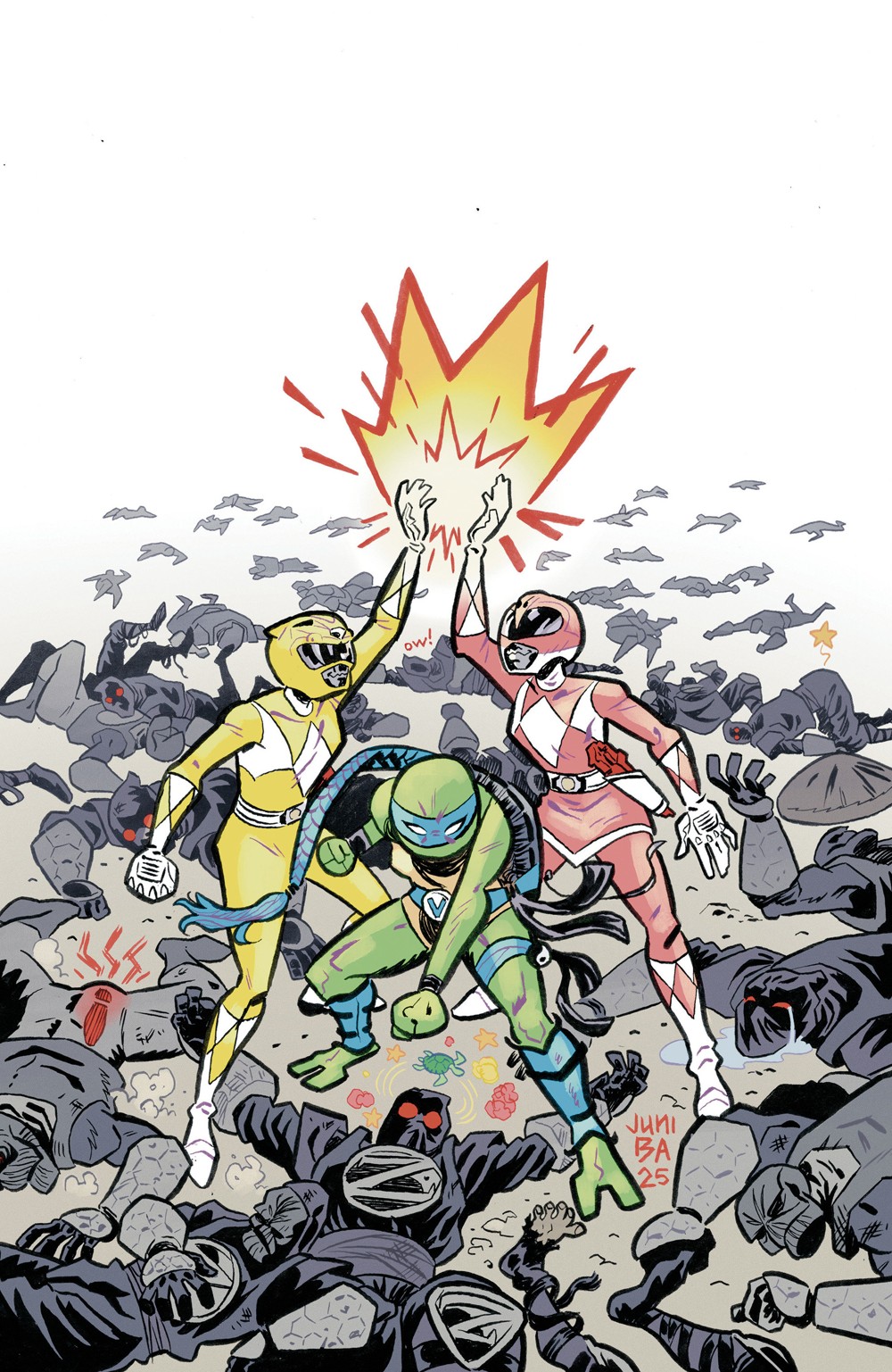 Mighty Morphin Power Rangers/Teenage Mutant Ninja Turtles III #5 (Cover K Juni Ba Full Art Variant)