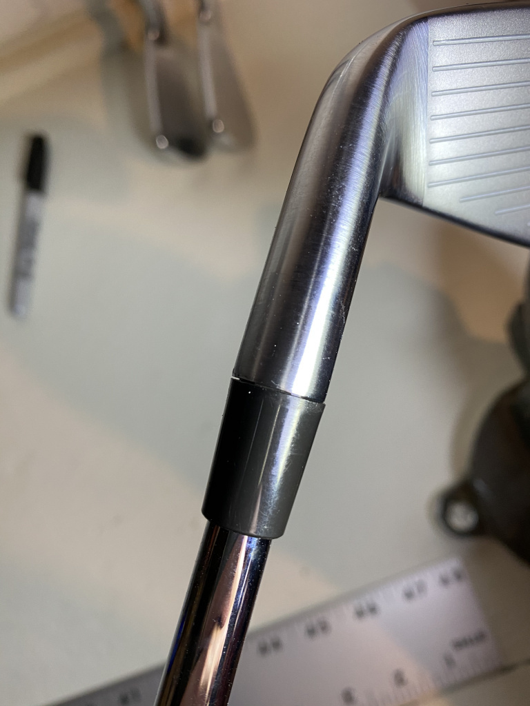 golf club shaft ferrule and hosel repair close up