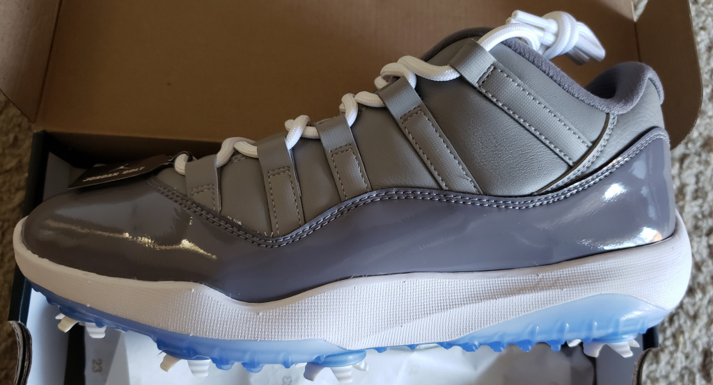 cool grey jordan golf shoes