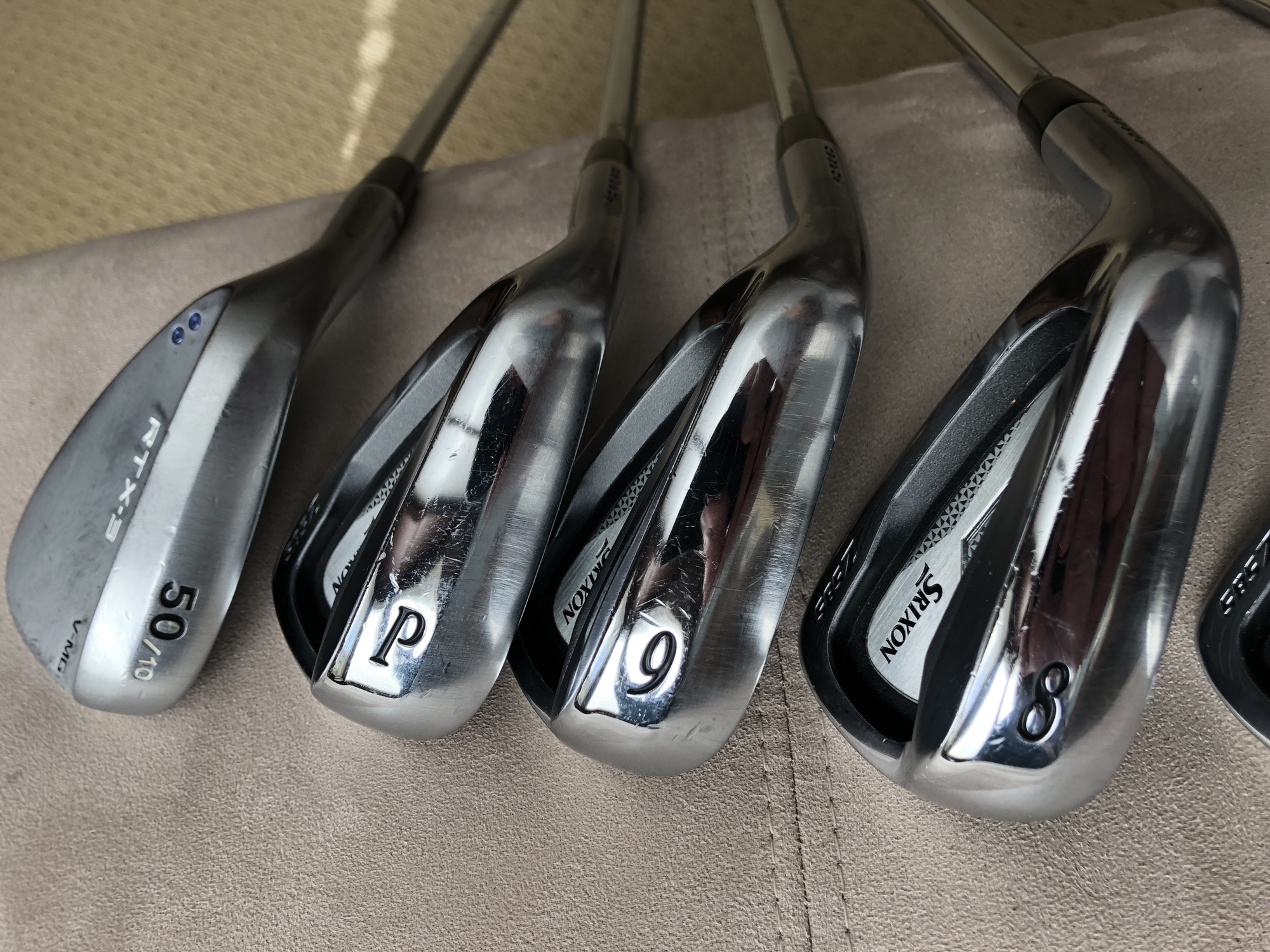 Srixon Z585 5PW irons KBS shafts + Cleveland RTX3 50 degree gap wedge SOLD! For Sale Archive