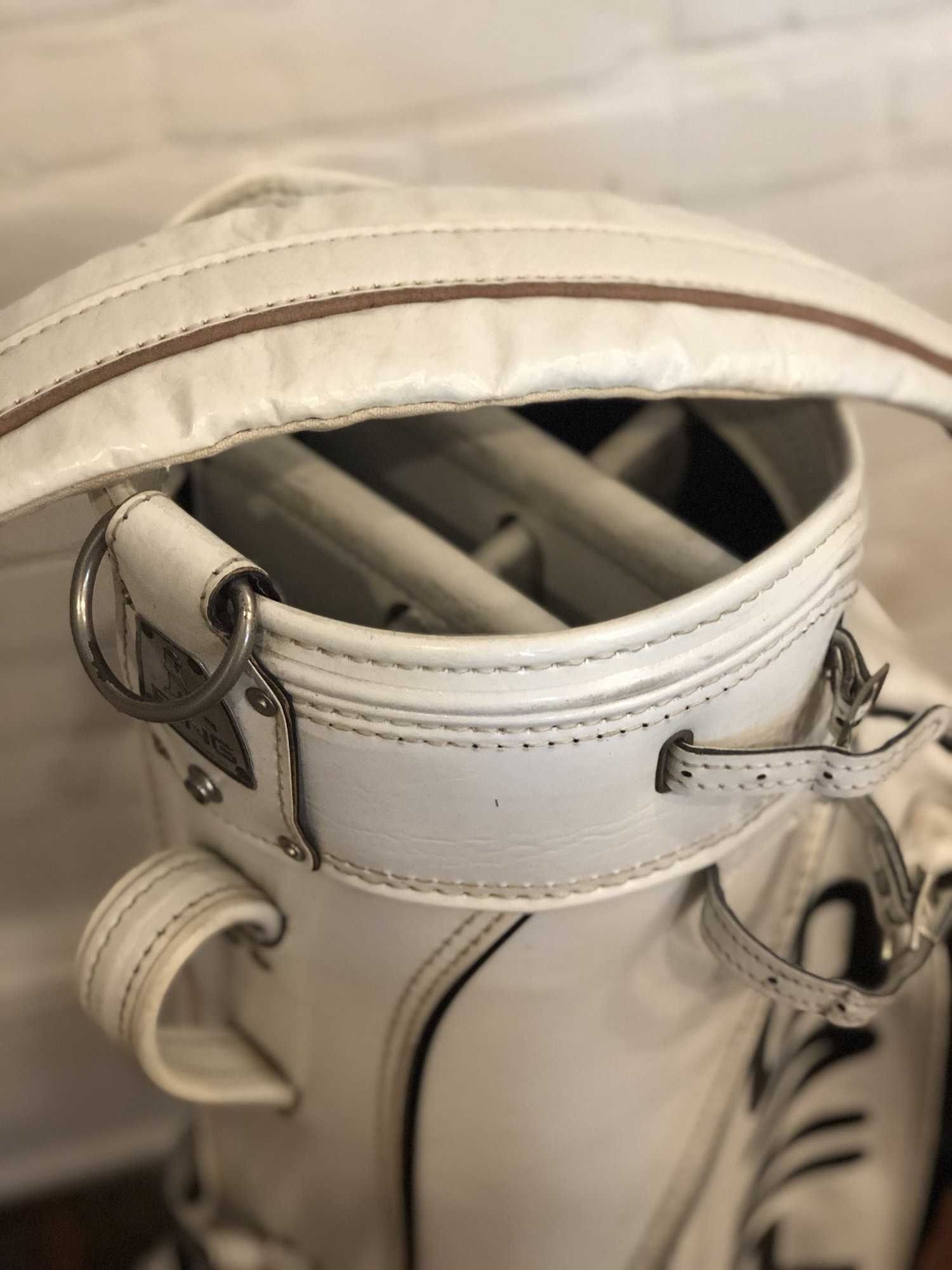 Vintage Restored Ping White Leather Golf Bag For Sale ArchiveFor