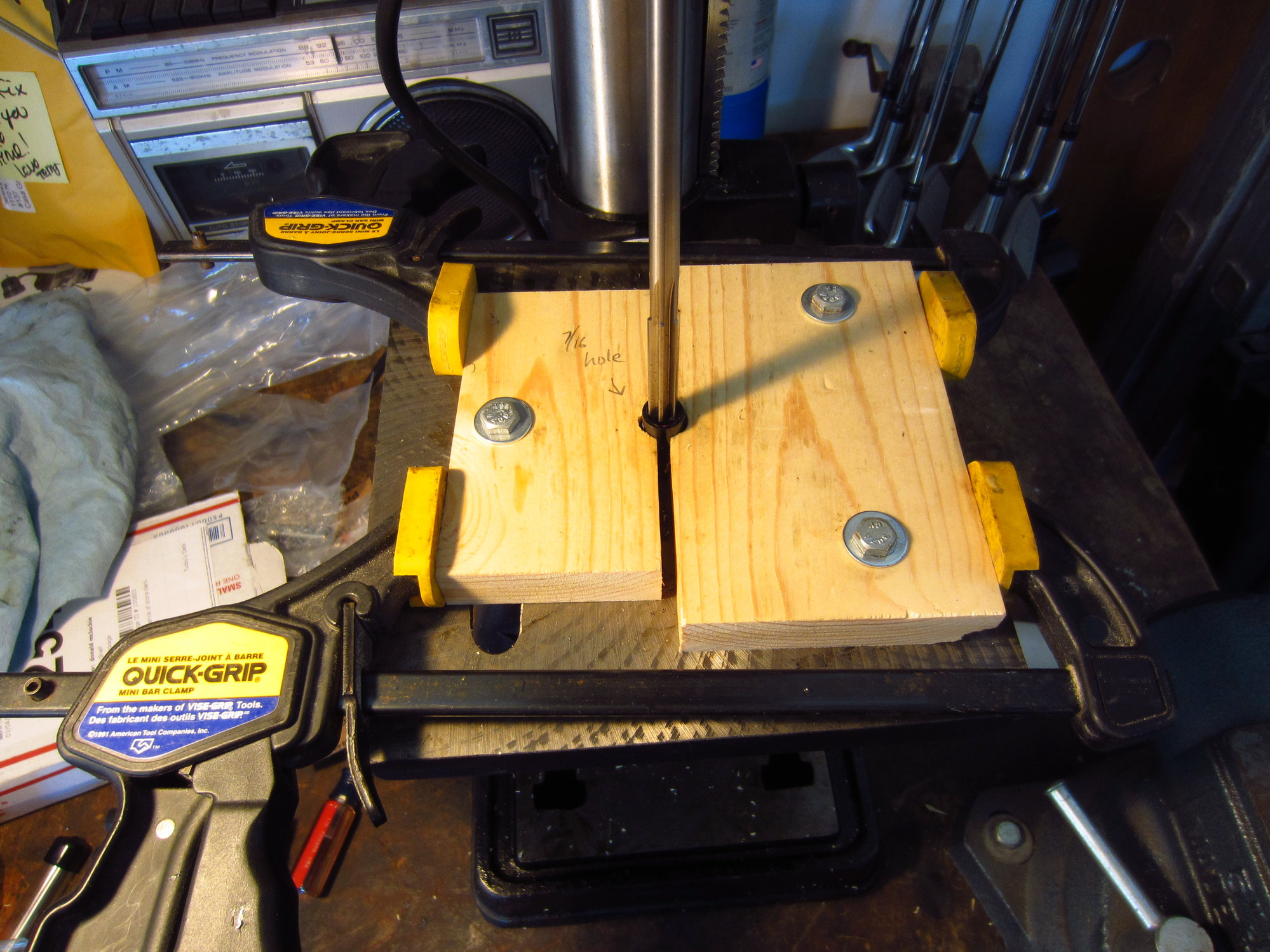 Reaming with drill press and homemade holder WRX Club Techs GolfWRX