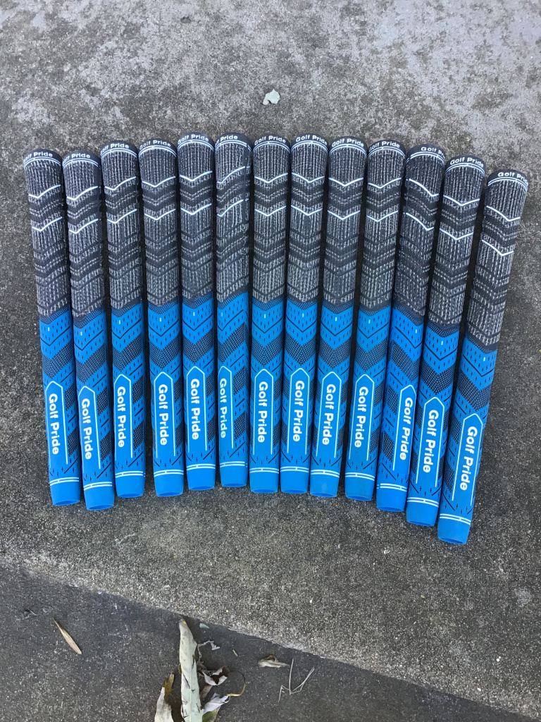 Golf Pride Blue MCC +4 Midsize Grips SOLD Please close For Sale