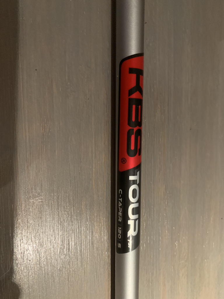 Fers Shafts KBS Tour C-Taper 120 - Stiff Flex, .355 Taper Tip, Finition Chrome Brossé - Lot 3-PW