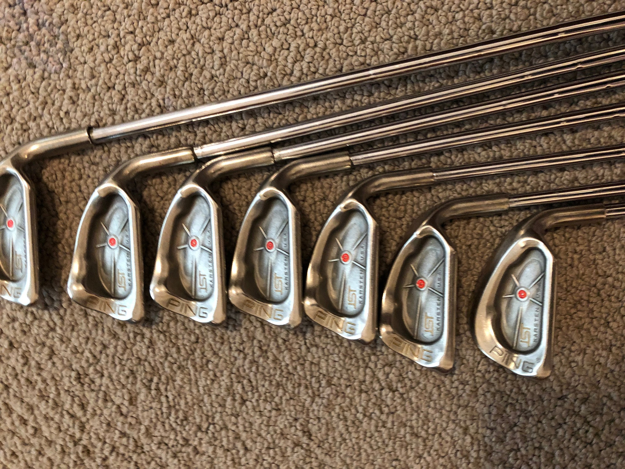 Ping ISI Nickel Irons, 4PW; KTM Shafts Ping ISIK Heads 5SW For