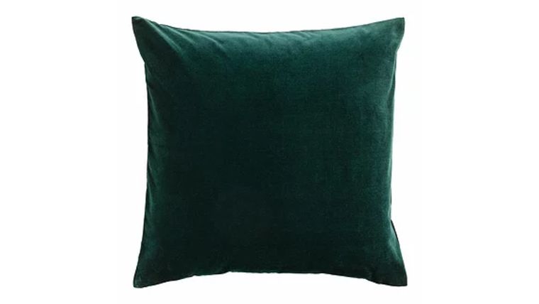 dark green velvet pillow