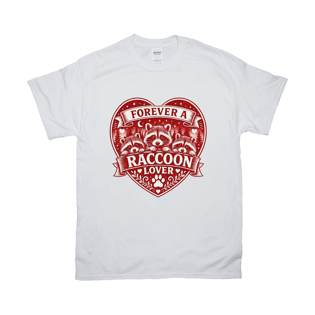 Forever A Raccoon Lover – Vintage Heart Graphic Shirt