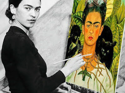 Frieda Painting Herself, Courtesy of the UMM