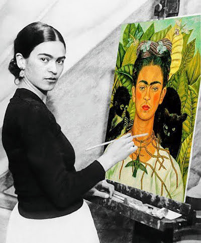 Frieda Painting Herself, Courtesy of the UMM