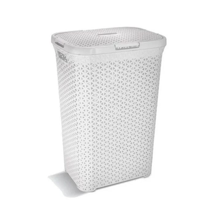 Canasto Cesto De Ropa Sucia Plástico Ratan - Colombraro Negro | Colombraro