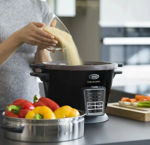 olla arrocera 10 en 1 oster con freidora de aire