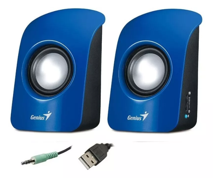 Parlantes Genius Para Pc Notebook Usb Spu115 3.5 Mm Rojo Genius