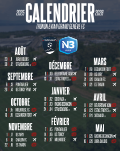 Thonon Evian Grand Genève Football Club - CALENDRIER