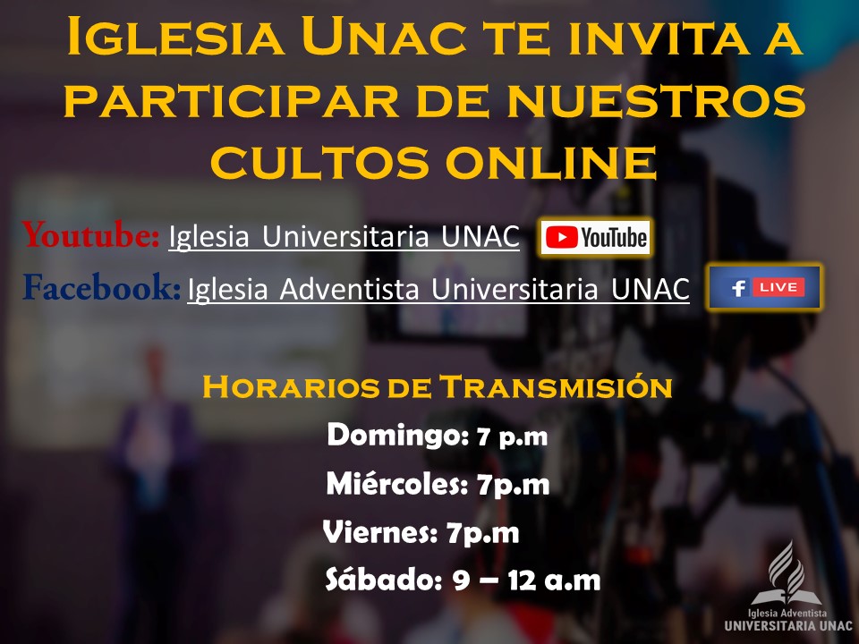La iglesia te invita a participar de nuestros cultos Online