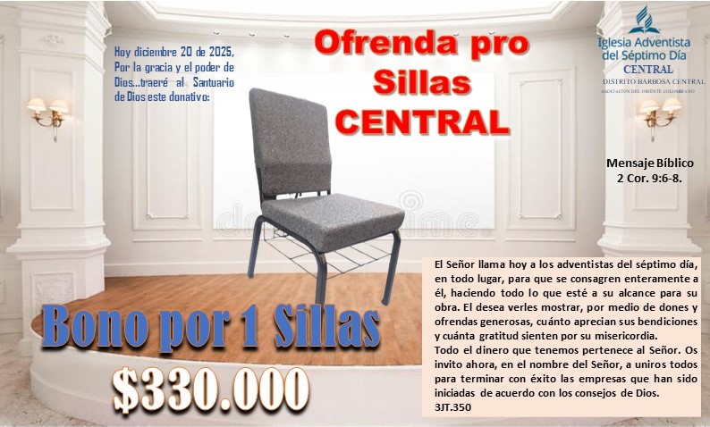 DONACIÓN DE SILLAS PARA LA IGLESIA