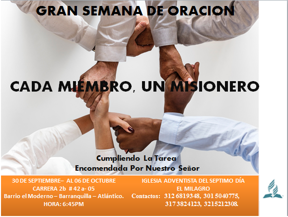GRAN SEMANA DE ORACIÓN.
