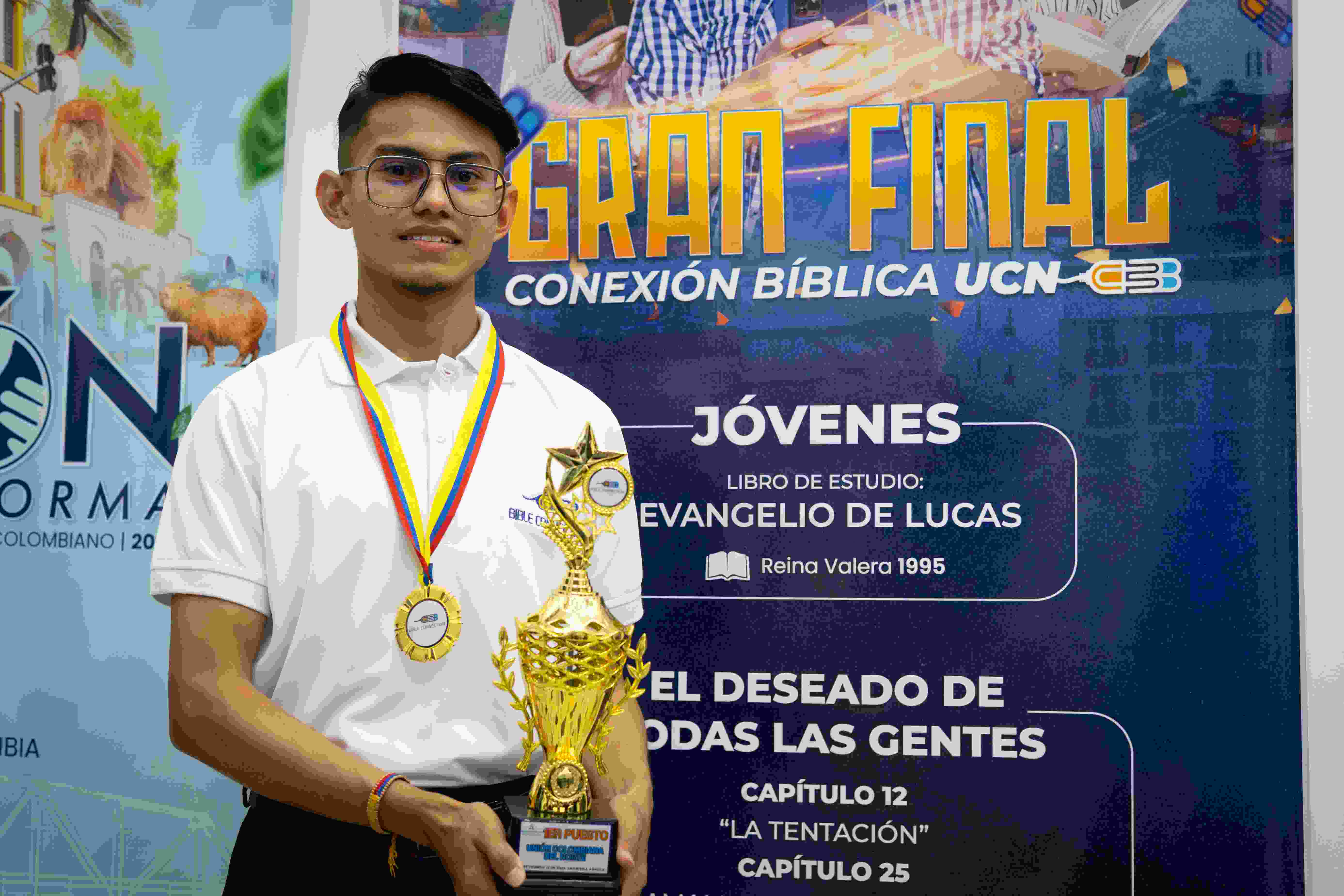 GERSON HERNÁNDEZ, BICAMPEÓN DE CONEXIÓN BÍBLICA 2025 EN LA UNIÓN COLOMBIANA DEL NORTE