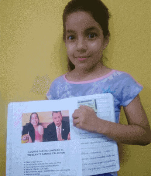 Niña Adventista que pidió ayuda a Santos para su tarea sacó la nota más alta