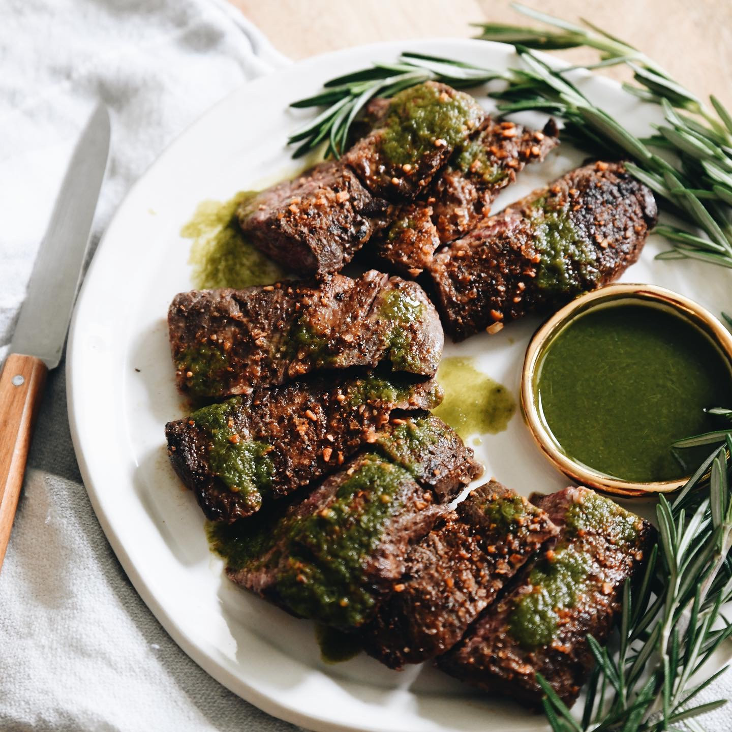 Beloved- On The Go's Smoked Barham Family Farm Flank or Skirt Steak and Pesto