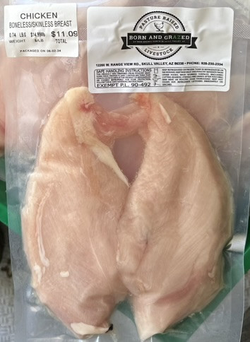 Pastured Chicken; Boneless/Skinless Breast