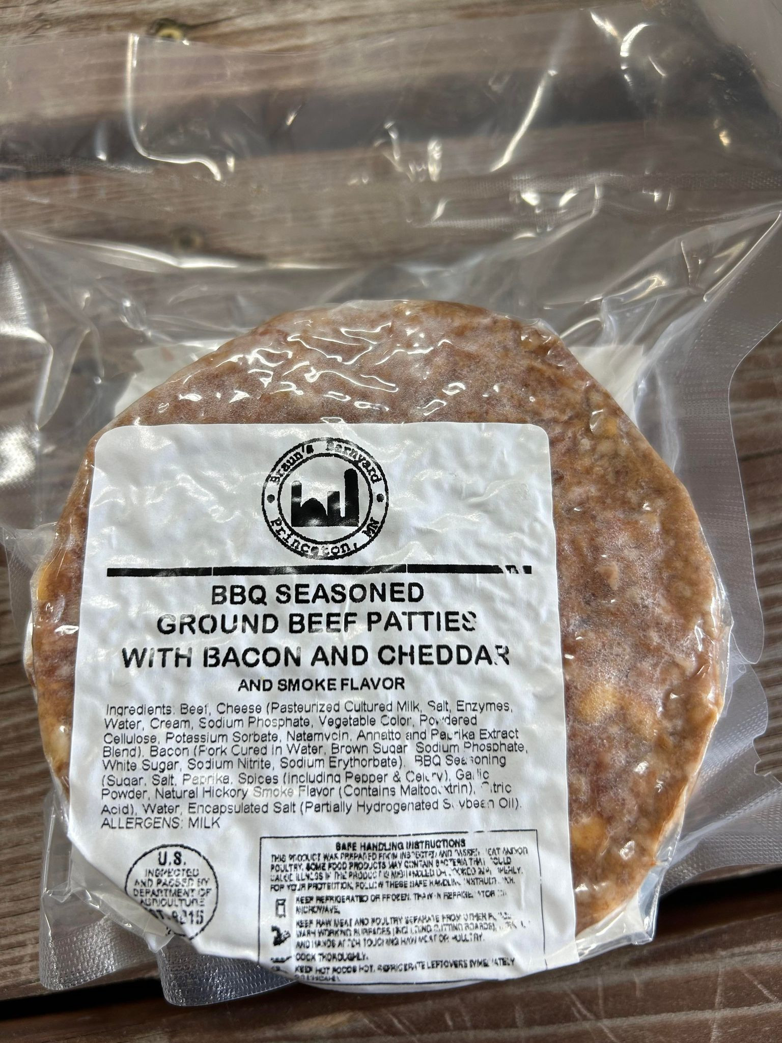 BBQ Bacon & Cheddar Hamburger Patties Braun's Market