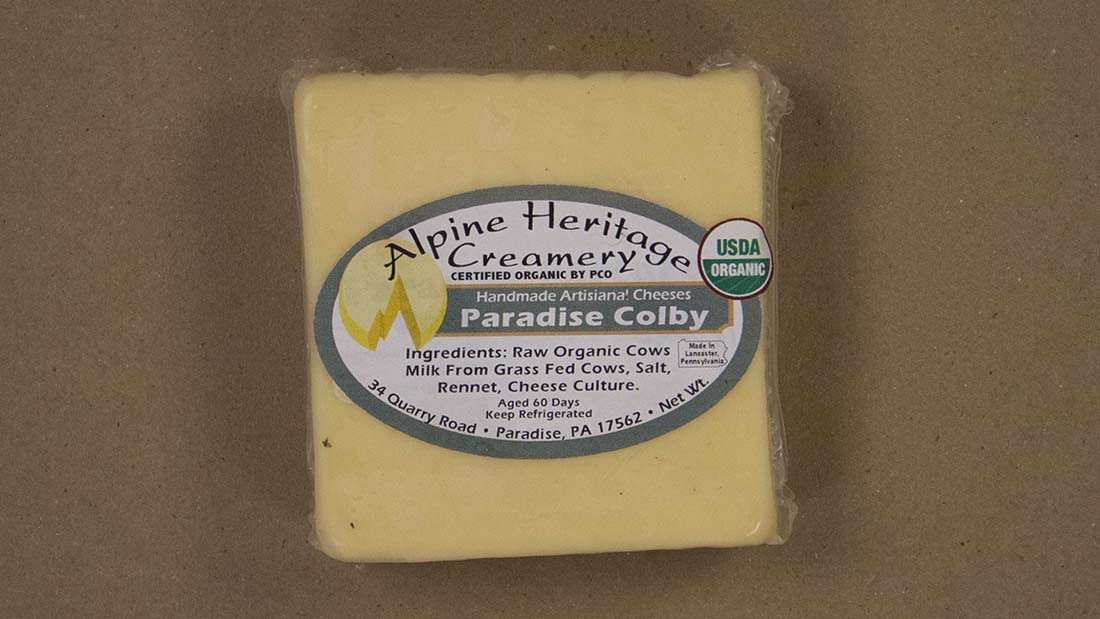 Colby Cheese (8 oz.) Buffalo Valley Pastures