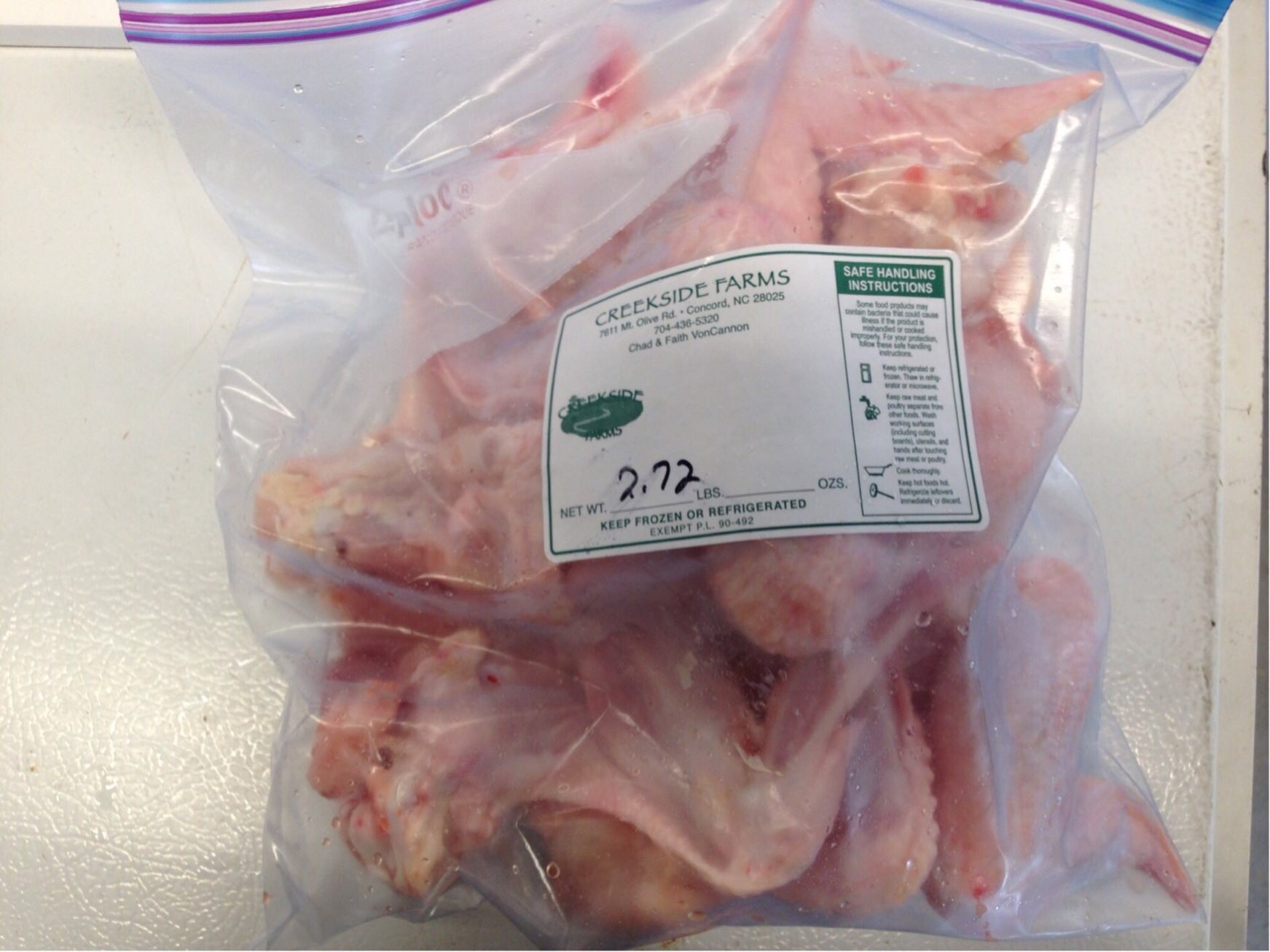 Chicken Wings Frozen Creekside Farms